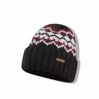 【费尔岛提花帽】 无限兔 秋冬保暖复古加厚针织防寒帽毛线显脸小护耳套 羊毛混纺 绒线帽 男女同款情侣款