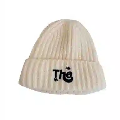 艾佳微 毛线保暖护耳套头加厚防寒韩版百搭字母针织 涤纶 绒线帽 男女同款情侣款