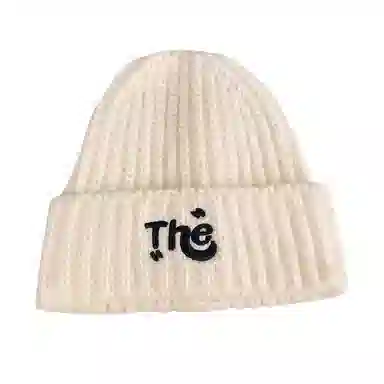 艾佳微 毛线保暖护耳套头加厚防寒韩版百搭字母针织 涤纶 绒线帽 男女同款情侣款