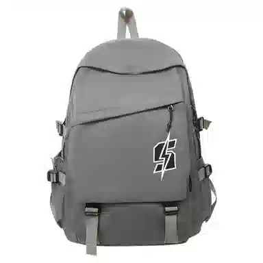 單倉 韩系高颜值卡通设计通勤百搭学院风背包初高中学生大容量轻便耐磨书包 尼龙 双肩包 常规 男女同款情侣款 白色/红色/灰色/黑色