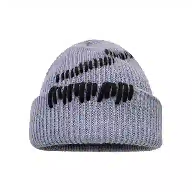 恩僾德 韩版手工缝线针织帽子小众高颜值显脸小百搭保暖街头护耳 腈纶 绒线帽 男女同款情侣款