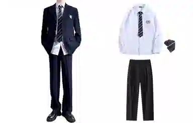 日系与美式融合的学院风多元素设计休闲宽松单排扣外套西装 男女同款