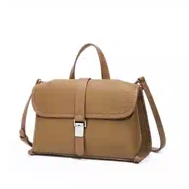 老人头 秋冬简约设计高级质感百搭便携高颜值潮流复古优雅实用通勤休闲约会单肩包手拎包手提包 牛剖层革 斜挎包 女款 多色