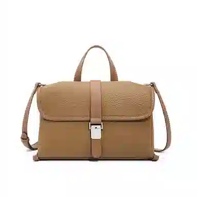 老人头 秋冬简约设计高级质感百搭便携高颜值潮流复古优雅实用通勤休闲约会单肩包手拎包手提包 牛剖层革 斜挎包 女款 多色