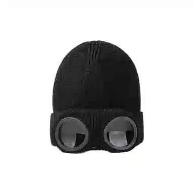 恩僾德 秋冬季飞行员眼镜百搭潮人冷帽滑雪帽子显脸小保暖小众百搭高颜值护耳朵 针织 绒线帽 男女同款情侣款