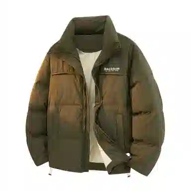 大卫贝肯 美式冬季纯色基础款鸭绒防寒保暖宽松休闲立领时尚百搭羽绒服 男女同款