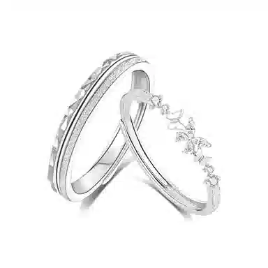 【999纯银|免费刻字】 凤祥囍事 老凤祥 蝶舞永恒对戒 恋爱告白 轻奢小众设计 浪漫蝴蝶 钟爱久久 学生通勤百搭 足银 戒指 男女同款情侣款