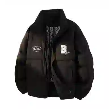 大卫贝肯 美式经典纯色日常通勤百搭休闲长袖面包服羽绒服 男女同款