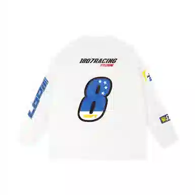 1807 Racing Patchwork Long Sleeve Tee
