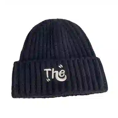 艾佳微 毛线保暖护耳套头加厚防寒韩版百搭字母针织 涤纶 绒线帽 男女同款情侣款