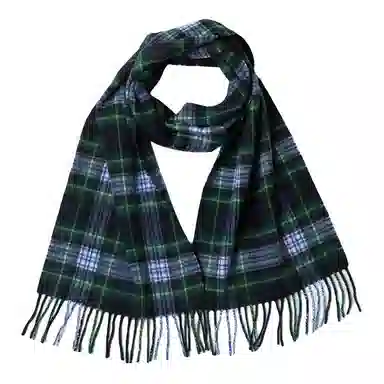 红豆 复古经典格纹时尚百搭 山羊绒 绒线围巾 男女同款情侣款