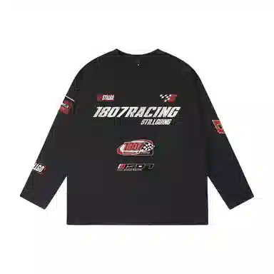 1807 Racing Patchwork Long Sleeve Tee