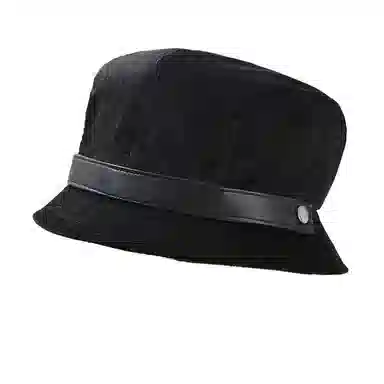 艾佳微 温暖气质素颜遮脸帽秋冬赫本风保暖盆帽潮水桶帽 灯芯绒 渔夫帽 男女同款情侣款