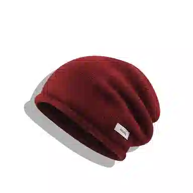 【100%纯羊毛~高品质】 攸委 通勤降温必备抽绳堆堆帽子女秋冬季保暖卷边针织毛线帽 腈纶 时尚百搭休闲慵懒风套头冷帽 男女同款情侣款