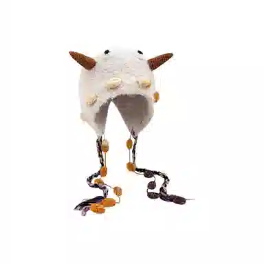 恩僾德 糖果怪兽可爱毛绒针织帽保暖小众高颜值俏皮搞怪百搭大头围显脸小 聚酯纤维 绒线帽 男女同款情侣款