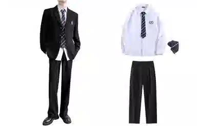 日系与美式融合的学院风多元素设计休闲宽松单排扣外套西装 男女同款