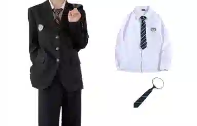 日系与美式融合的学院风多元素设计休闲宽松单排扣外套西装 男女同款