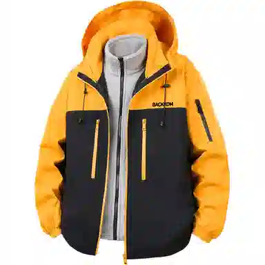 大卫贝肯  美式可拆卸宽松百搭露营登山工装多口袋经典山系舒适休闲连帽  防水防风保暖冲锋衣 男女同款