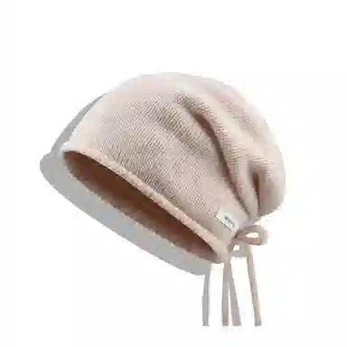 【100%纯羊毛~高品质】 攸委 通勤降温必备抽绳堆堆帽子女秋冬季保暖卷边针织毛线帽 腈纶 时尚百搭休闲慵懒风套头冷帽 男女同款情侣款