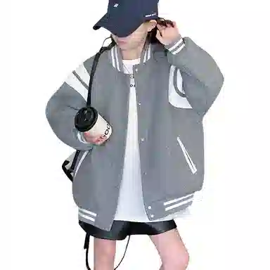 黑恐龙棒球服 撞色正肩外套 青少年