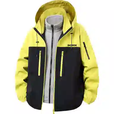 大卫贝肯  美式可拆卸宽松百搭露营登山工装多口袋经典山系舒适休闲连帽  防水防风保暖冲锋衣 男女同款