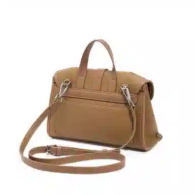 老人头 秋冬简约设计高级质感百搭便携高颜值潮流复古优雅实用通勤休闲约会单肩包手拎包手提包 牛剖层革 斜挎包 女款 多色