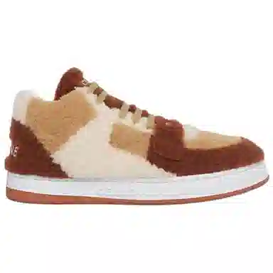 CELINE Mid-Top Sneakers Red Brown