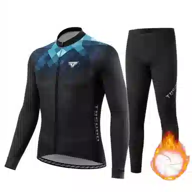 塔斯队长 加厚保暖、排汗透气、秋冬季骑行服套装 男女同款