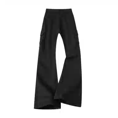 布客行 美式水洗复古侧边多口袋工装裤亲肤柔软百搭牛仔显高显瘦迷彩运动微喇修身长裤子直筒阔腿弯刀拼接重工废土风休闲裤 男女同款