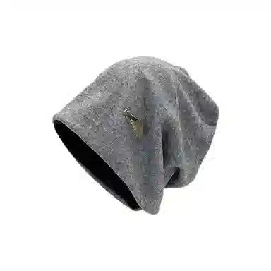 恩僾德 慵懒风大头围堆堆帽女秋冬季小众高颜值显脸小时尚护耳月子帽冷帽加大加宽包头帽 涤纶 帽子 男女同款情侣款