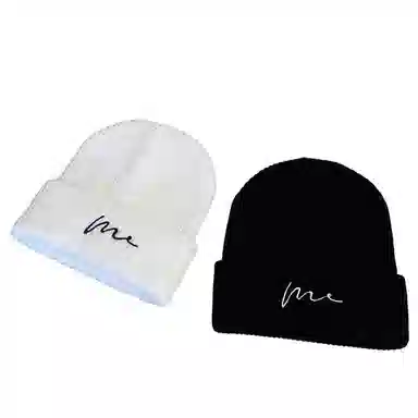 艾佳微 复古休闲时尚百搭毛线秋冬通勤保暖针织帽护耳套头帽户外防风防寒帽潮 腈纶 绒线帽 男女同款情侣款