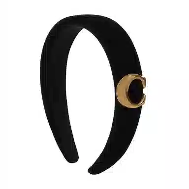 希铃 高级感黑色宽边气质 丝绒 发箍 女款
