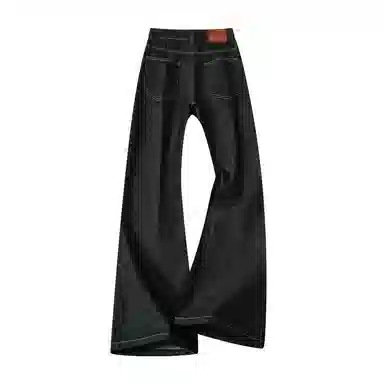 布客行 显高显瘦重工原牛美式复古水洗废土风宽松直筒垂感休闲百搭纯色弯刀阔腿基础款舒适亲肤经典牛仔裤 男女同款