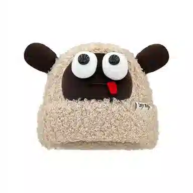 恩僾德 可爱卡通毛绒针织帽女冬季加绒加厚保暖防寒护耳小众高颜值学生搞怪毛线冷帽 聚酯纤维 绒线帽 男女同款情侣款