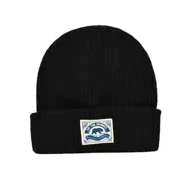 艾佳微 韩国可爱贴布熊熊休闲时尚百搭毛线秋冬通勤保暖针织帽护耳套头帽户外防风防寒帽潮 腈纶 绒线帽 男女同款情侣款