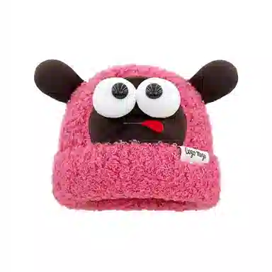 恩僾德 可爱卡通毛绒针织帽女冬季加绒加厚保暖防寒护耳小众高颜值学生搞怪毛线冷帽 聚酯纤维 绒线帽 男女同款情侣款