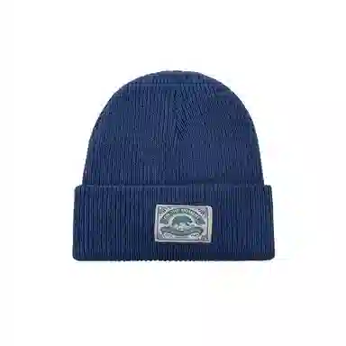 艾佳微 韩国可爱贴布熊熊休闲时尚百搭毛线秋冬通勤保暖针织帽护耳套头帽户外防风防寒帽潮 腈纶 绒线帽 男女同款情侣款