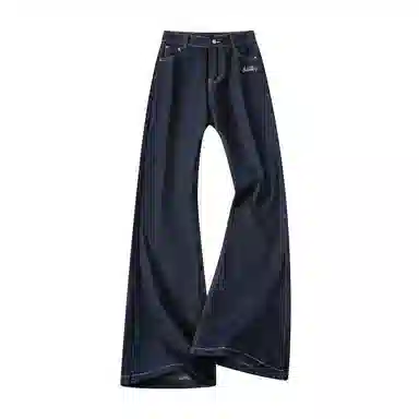 布客行 显高显瘦重工原牛美式复古水洗废土风宽松直筒垂感休闲百搭纯色弯刀阔腿基础款舒适亲肤经典牛仔裤 男女同款