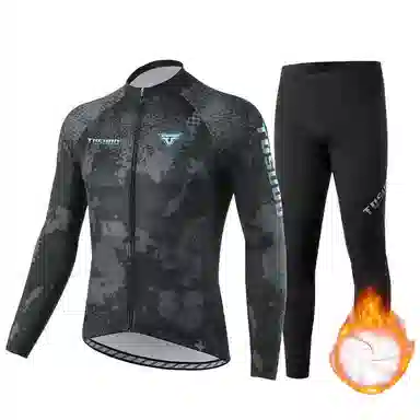 塔斯队长 加厚保暖、排汗透气、秋冬季骑行服套装 男女同款