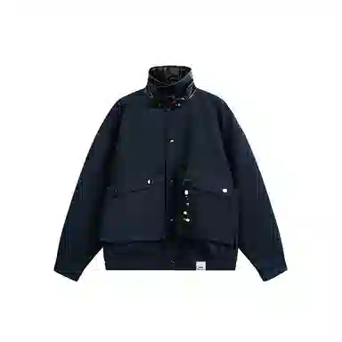 【dme】 潮牌美式复古宽松水洗帆布巴恩风设计感立领长袖工装夹克外套 男女同款