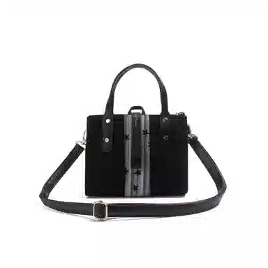 阿玛尼【定制化妆包】琥珀 暗夜星际  甜酷 优雅 星星装饰 艺术感  约会  通勤 黑色帆布高定收纳包