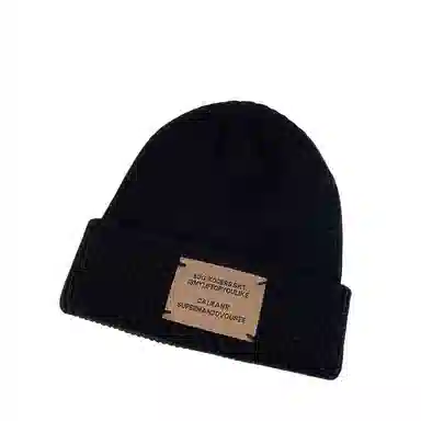 艾佳微 暖暖时尚百搭毛线通勤保暖针织护耳套头户外防风防寒潮 腈纶 绒线帽 男女同款情侣款