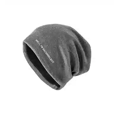 恩僾德 黑色堆堆帽女秋冬季大头围显脸小包头针织小众高百搭颜值冷帽产后产妇月子潮 聚酯纤维 帽子 男女同款情侣款