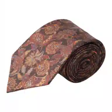 红豆 高端品质复古花卉优雅设计经典图案商务休闲 涤纶 领带 男款