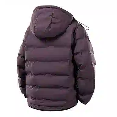 么宁 秋冬季长袖保暖棉衣纯色连帽防寒休闲外套简约百搭舒适面包服潮流时尚棉服 男女同款