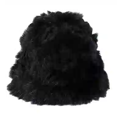 恩僾德 可爱毛茸茸皮草加厚毛绒保暖 腈纶 绒线帽 男女同款情侣款