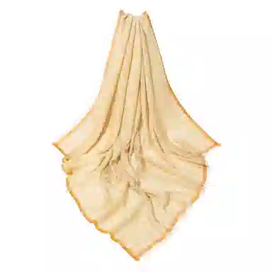 一米画纱 高格调细密轻盈柔软舒适亲肤保暖大方巾清新水溶色织格优雅个性毛须边 绵羊毛 绒线围巾 女款