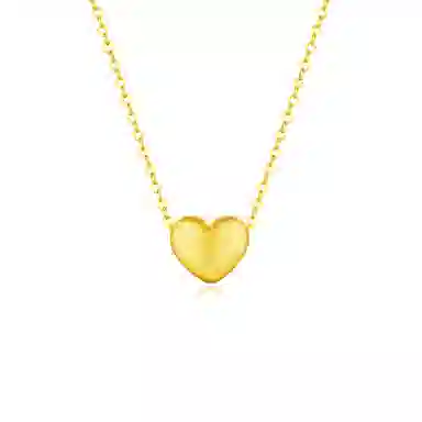【含金量99.9% 怦然心动】 福韵金 爱心轻奢甜美温柔可爱少女风小清新小众高级简约百搭甜蜜约会表白锁骨链 合金 项链 女款