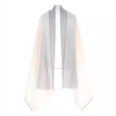 一米画纱 轻盈柔软舒适优雅时尚水溶色织格空调披肩户外保暖 绵羊毛 绒线围巾 女款