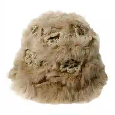 恩僾德 可爱毛茸茸皮草加厚毛绒保暖 腈纶 绒线帽 男女同款情侣款